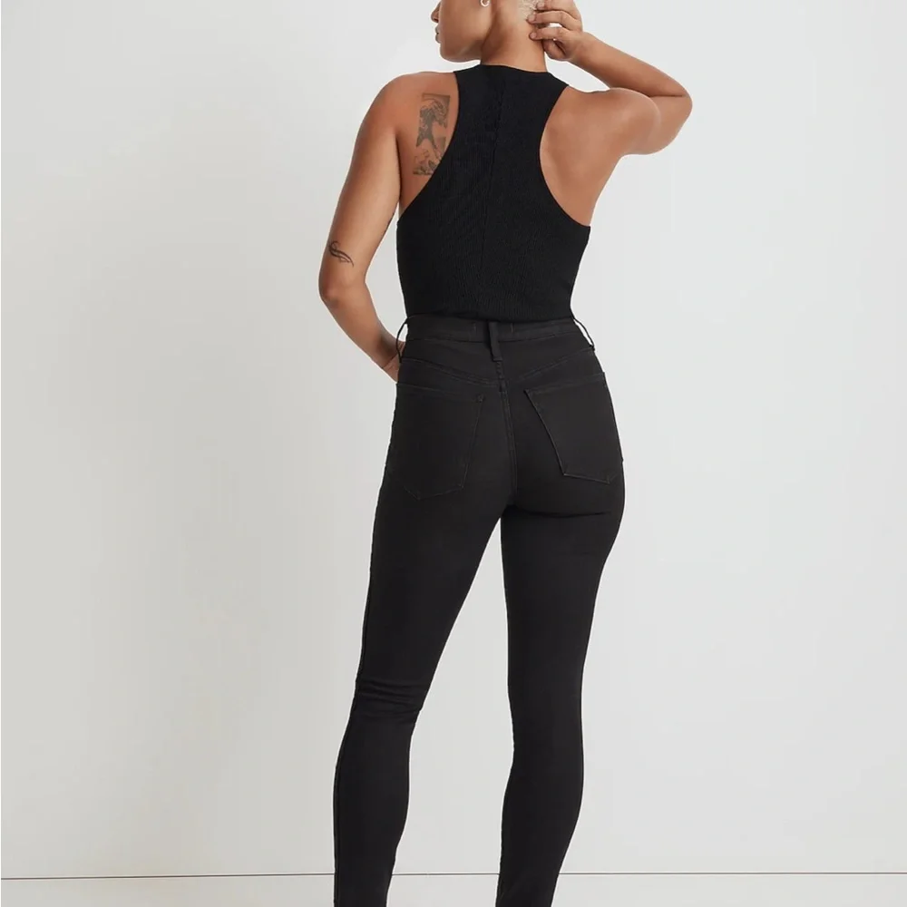 NEW WITH TAGS‎ Madewell Black Frost Tall Curvy High-Rise Skinny Jeans 24 Tall